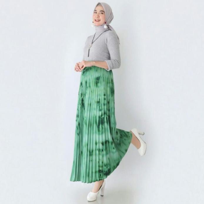 Rok Wanita/Rok Plisket Import Gradasi Premium 88 Terlaris R23A