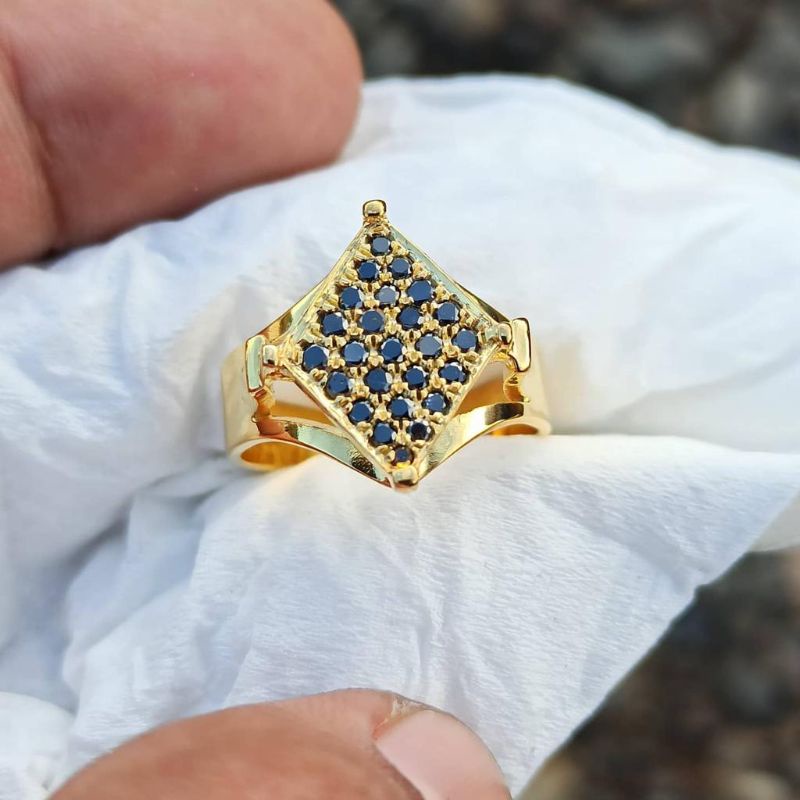 cincin natural berlian hitam wanita