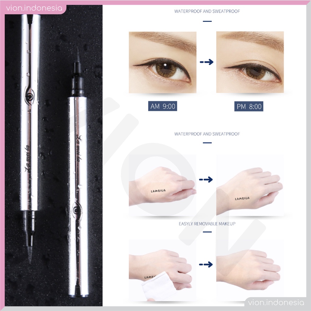 LAMEILA Eyeliner Gold Silver Korean Make Up Anti Air &amp; Keringat Original LA020