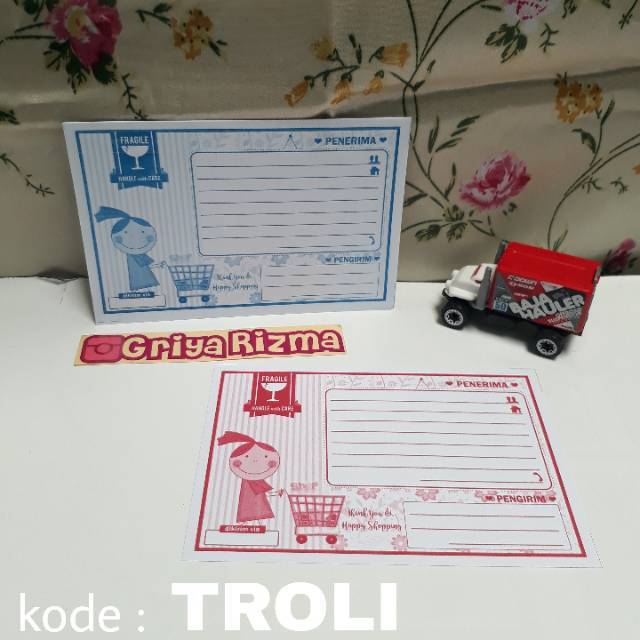 

Label Alamat HVS motif Troli