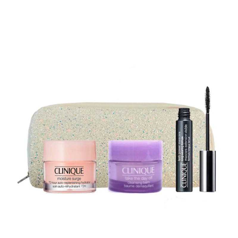 

Travel/Sample Size CLINIQUE Gift Set (Isi 3 + Pouch)