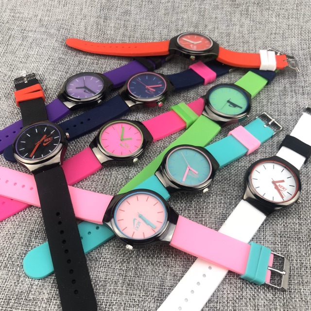 ［Ready Stock］Jam tangan fashion tali karet jelly neki jam wanita mural s1047