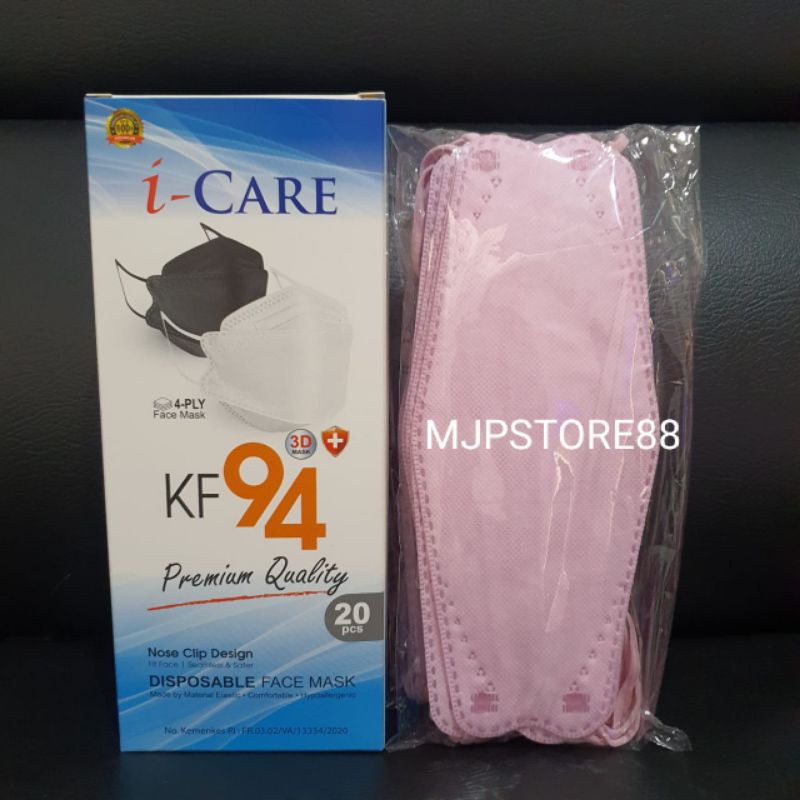 Masker KF94 4Ply  Icare Evo Warna 1Box Isi 20Pcs