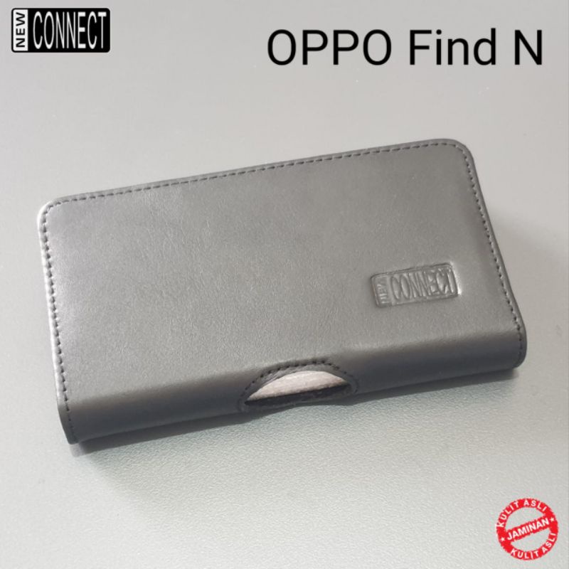 sarung kulit oppo find n model slim