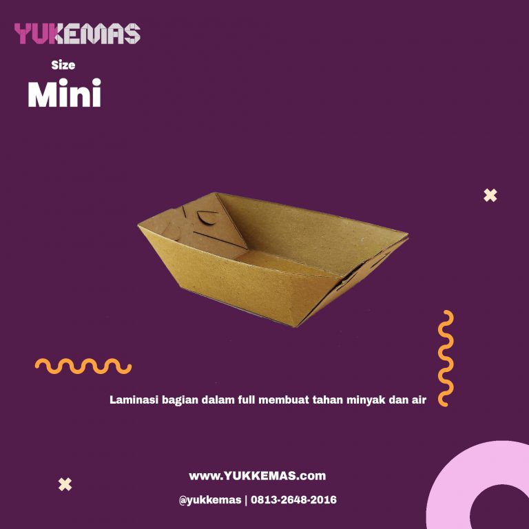 

Paper Mini Tray / Kentang Goreng, Nasi goreng, Mie Goreng, Gorengan (min order 100)