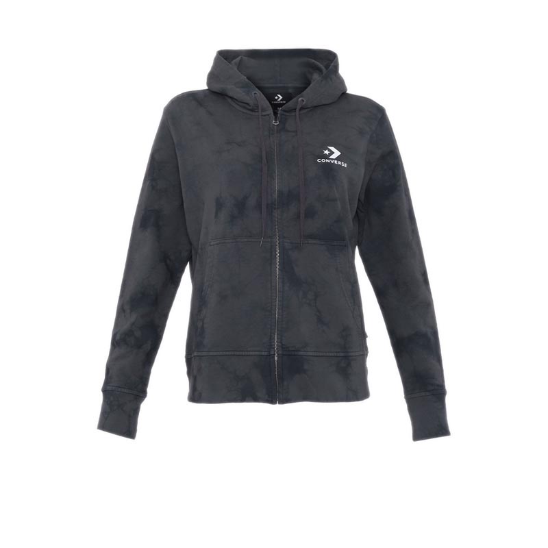 ORIGINAL CONVERSE CHEVRON TIE DYE BLACK HOODIE WOMENS