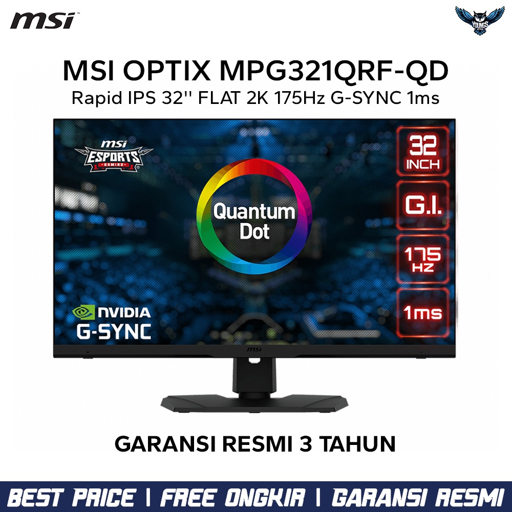 LED MSI OPTIX MPG321QRF-QD 32'' FLAT 2K 175Hz G-Sync | Gaming Monitor