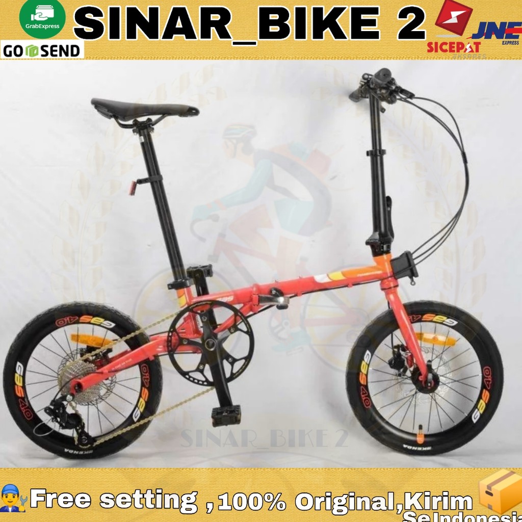 Sepeda Lipat 16Inch Rubick Gas 10 Speed Sensah Hidrolik