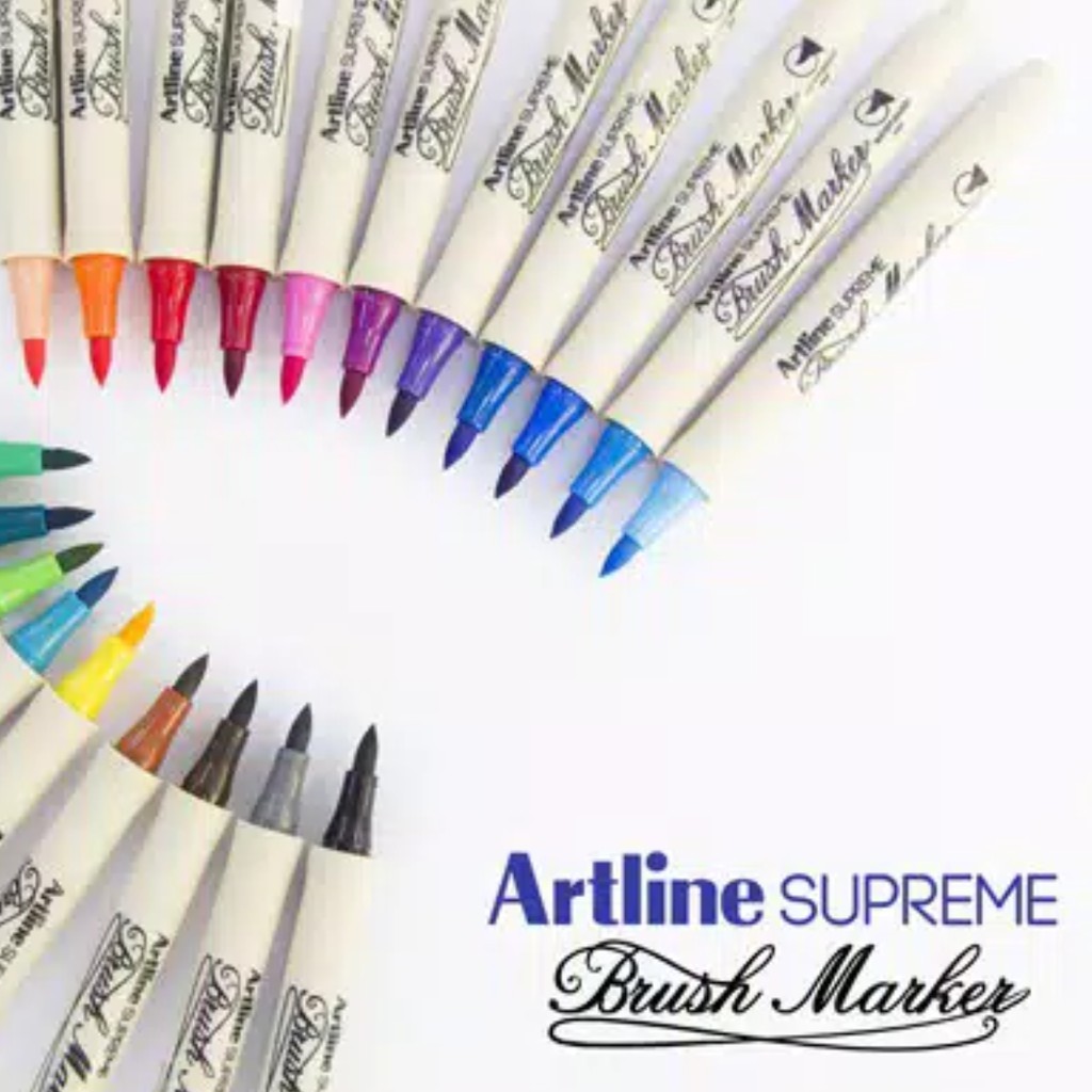 

Artline Supreme Brush Marker / Art Calligraphy Lettering Coloring Pen