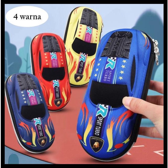 

[READY STOCK] TEMPAT KOTAK PENSIL TEPAK 3D TIMBUL HARDTOP PENCIL CASE MOTIF MOBIL