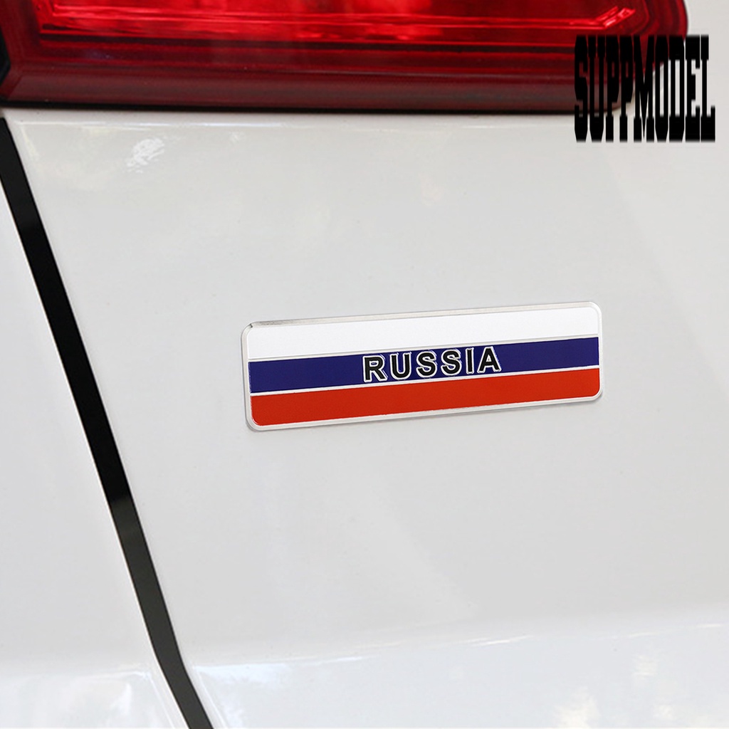 Stiker Emblem Mobil Motif Bendera National 3D Bahan Aluminum Untuk Outdoor