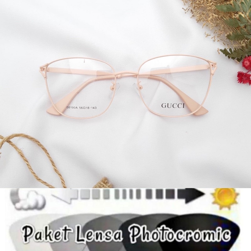 Kacamata Photocromic Antiradiasi Wanita Fashion Gucci 08190