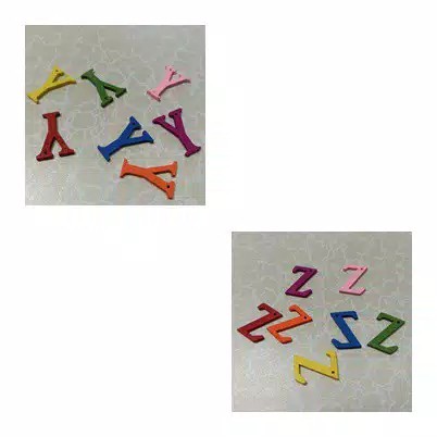 1 BUAH - 2.5 CM HURUF KAYU ALPHABET WARNA | ABJAD KAYU BESAR