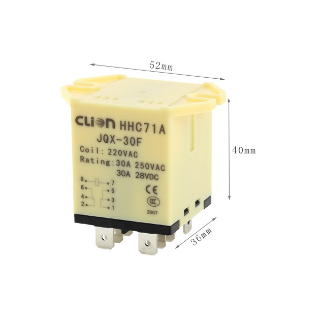 Hhc71A RELAY JQX-30F HIGH POWER Original 12V 24V 220V 30A 8 pin