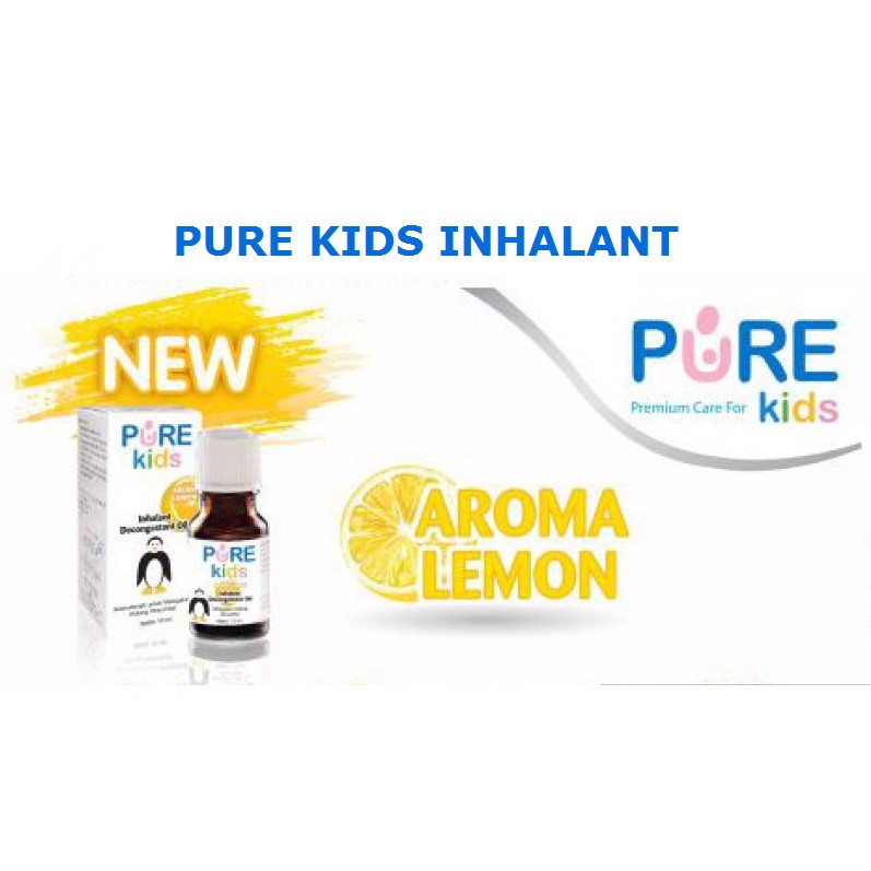 Pure Baby / Kids Inhalant Decongestant Oil LEMON 10ml Obat Hidung Tersumbat Batuk Pilek Anak NEW