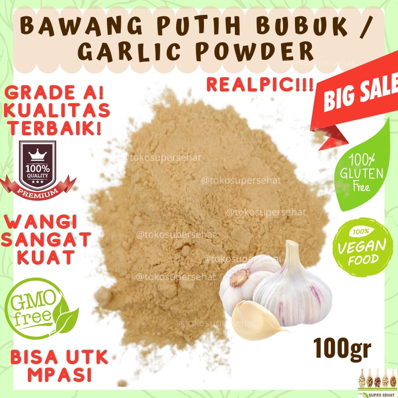 

BAWANG PUTIH BUBUK PREMIUM 100GR GARLIC POWDER PREMIUM 100GR