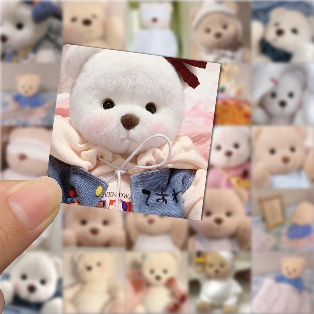 50pcs Stiker Motif Boneka TeddyTales Lucu Anti Air Untuk Dekorasi Komputer