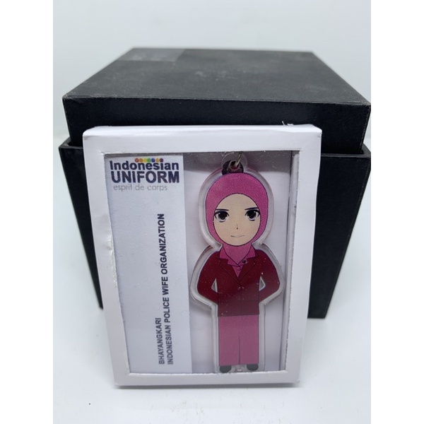 Gantungan kunci karakter ibu bhayangkari