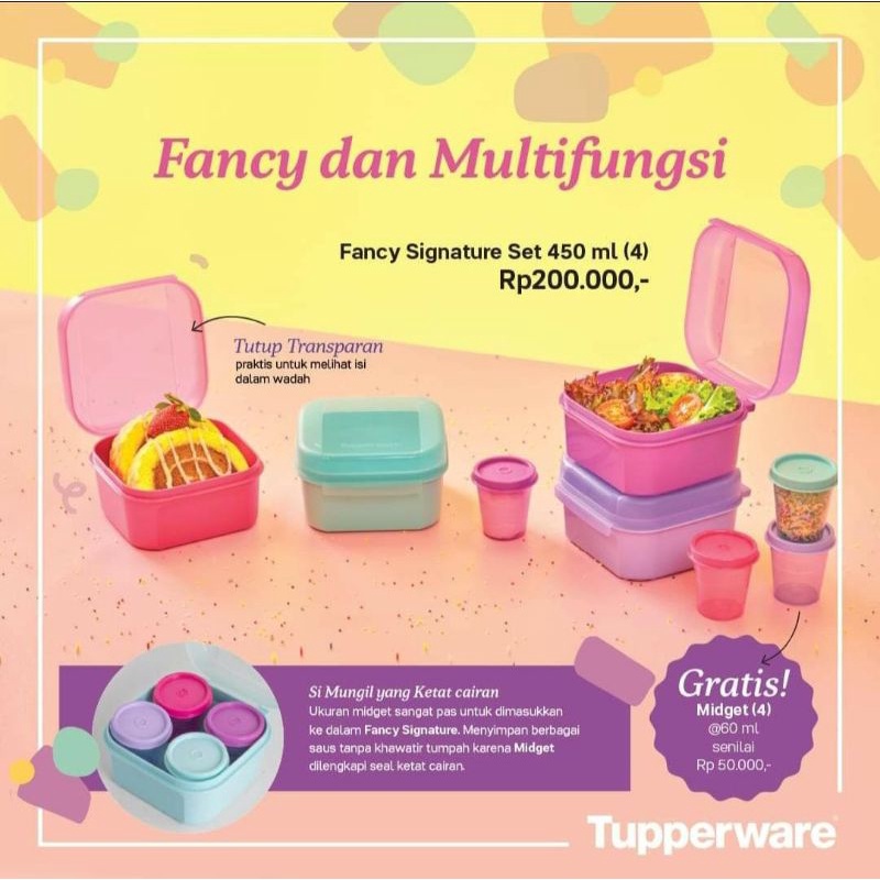 FANCY SIGNATURE SET 450ML TUPPERWARE