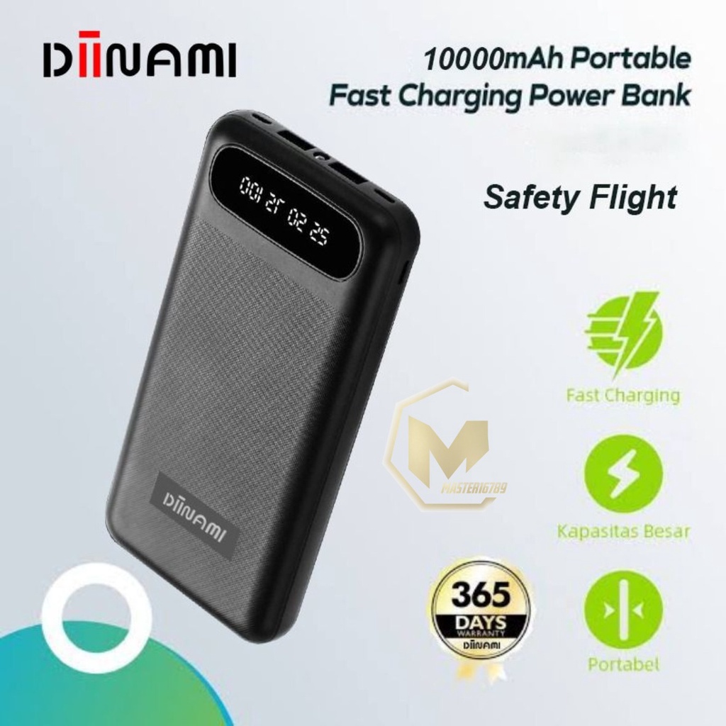 POWERBANK DIINAMI 10000MAH A89 2.1A DUAL INPUT PORT TYPE C &amp; MICRO USB ORIGINAL FAST CHARGING REAL CAPACITY GARANSI 1 TAHUN MA3523