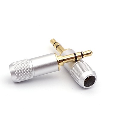 1pcs Knurled Pure copper 3.5mm plug stereo Earphone earbuds upgrade cable audio in-line type