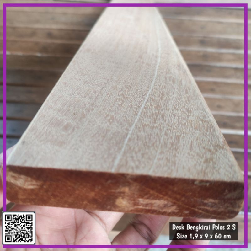 (POLOS) Papan Decking Kayu Bengkirai untuk Kolam Ikan Taman Pagar