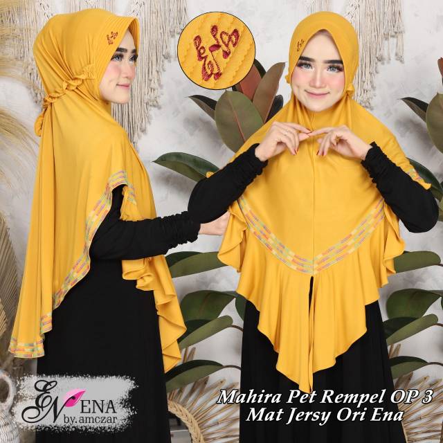 JILBAB HIJAB KERUDUNG INSTAN JUMBO ORI ENA MAHIRA PET REMPEL XXL
