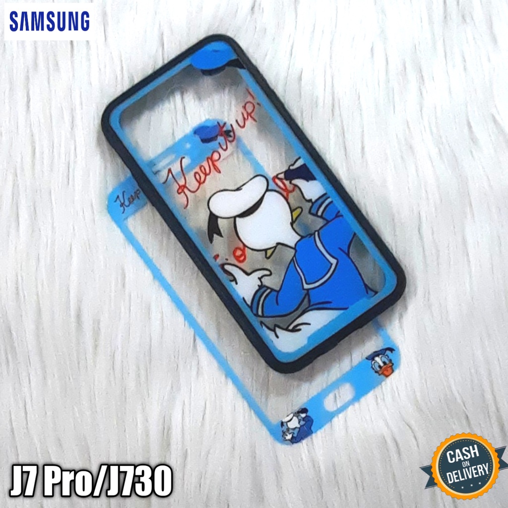 case 360 transparan motif for samsung J7 pro