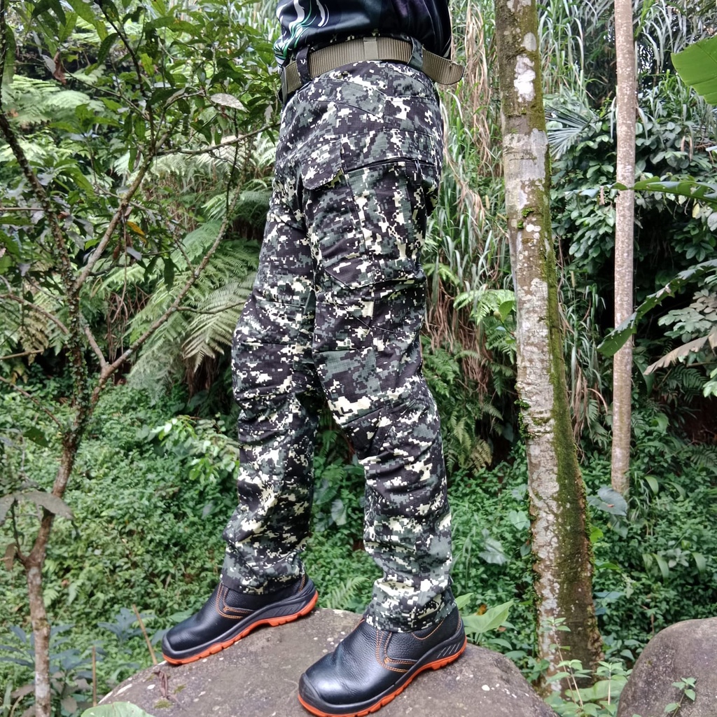 TERBARU Size 28-42 Celana Panjang Blackhawk Loreng Digital Abu Tactical Outdoor Trendy Murah Berkualitas