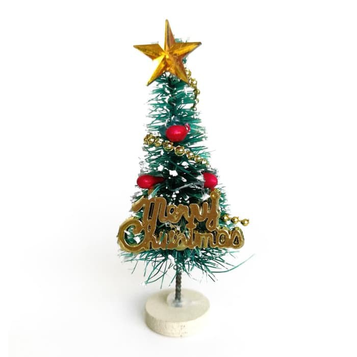 XT-MF pohon natal mini 6.5cm cake topper kue christmas kecil import