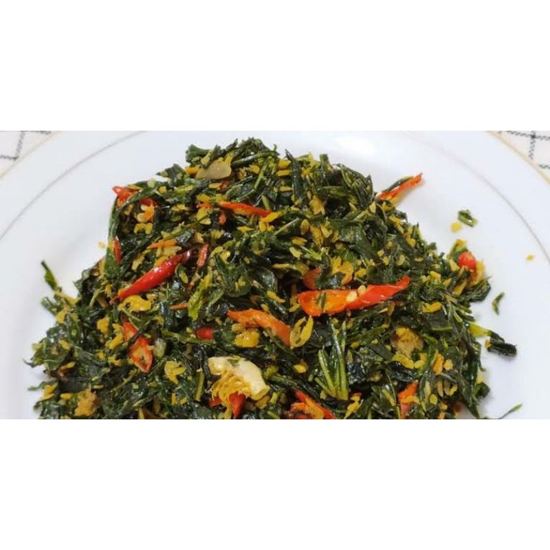 

Tumis daun singkong teri pedas