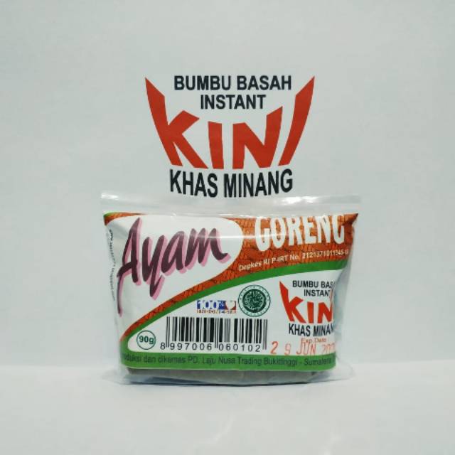 

Bumbu Basah Instan KINI KHAS MINANG - AYAM GORENG