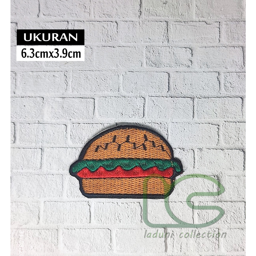 Patch bordir BURGER / EMBLEM BORDIR BURGER