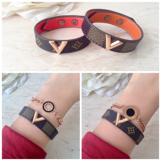 Gelang LV kulit titanium