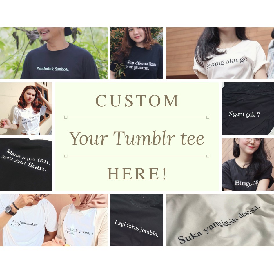 Kaos Custom Sablon Kata Kata Nama Tulisan polyflex glow in Kaos Custom Sablon Kata Kata Nama Tulisan polyflex glow in