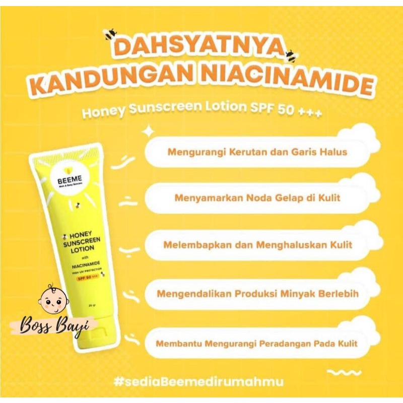 BEEME - Skincare Ibu dan Anak - Nourishing Balm / Natural Soap 3in1 / Honey Sunscreen Lotion