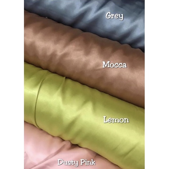 Kain Satin Charmuse Bahan Silk Velvet Sateen Sutera Sutra Premium Meteran