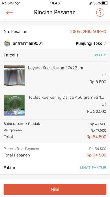 Toples Kue Kering Delice 450 Gram Isi 12pcs