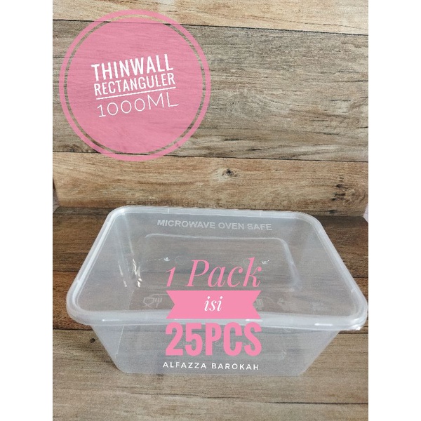 Thinwall Rectangle 1000ml | Thinwall Persegi Panjang