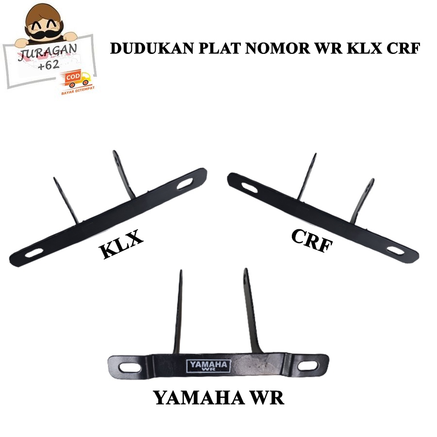 DUDUKAN PLAT NOMOR DEPAN BELAKANG KLX CRF WR 150 250 BRACKET BREKET NOPOL