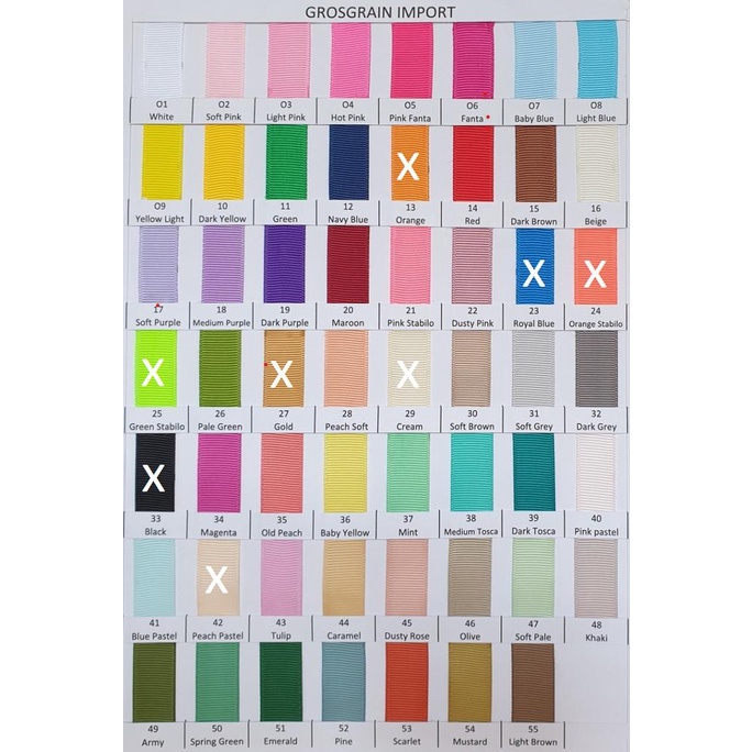 

(BISA COD) Pita Grosgrain Polos Import 1" (2.5cm) 100 yard