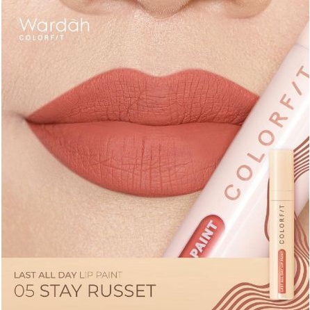 NEW WARDAH Colorfit Last All Day Lip Paint No. 05 - Stay Russet 4.2 gr