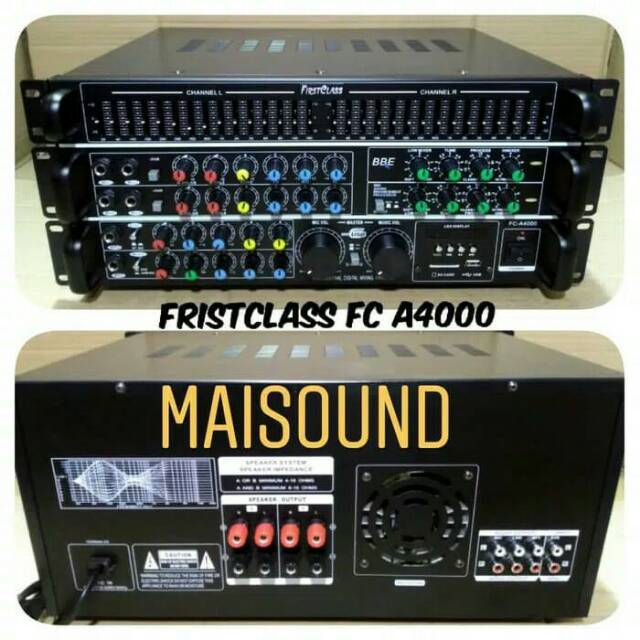 Ampli Bluetooth FIRSTCLASS FC A4000 BBE Processor Power Ampli Mixer