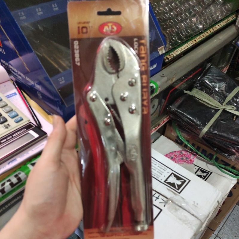 tang buaya bulat / locking pliers 10 inci