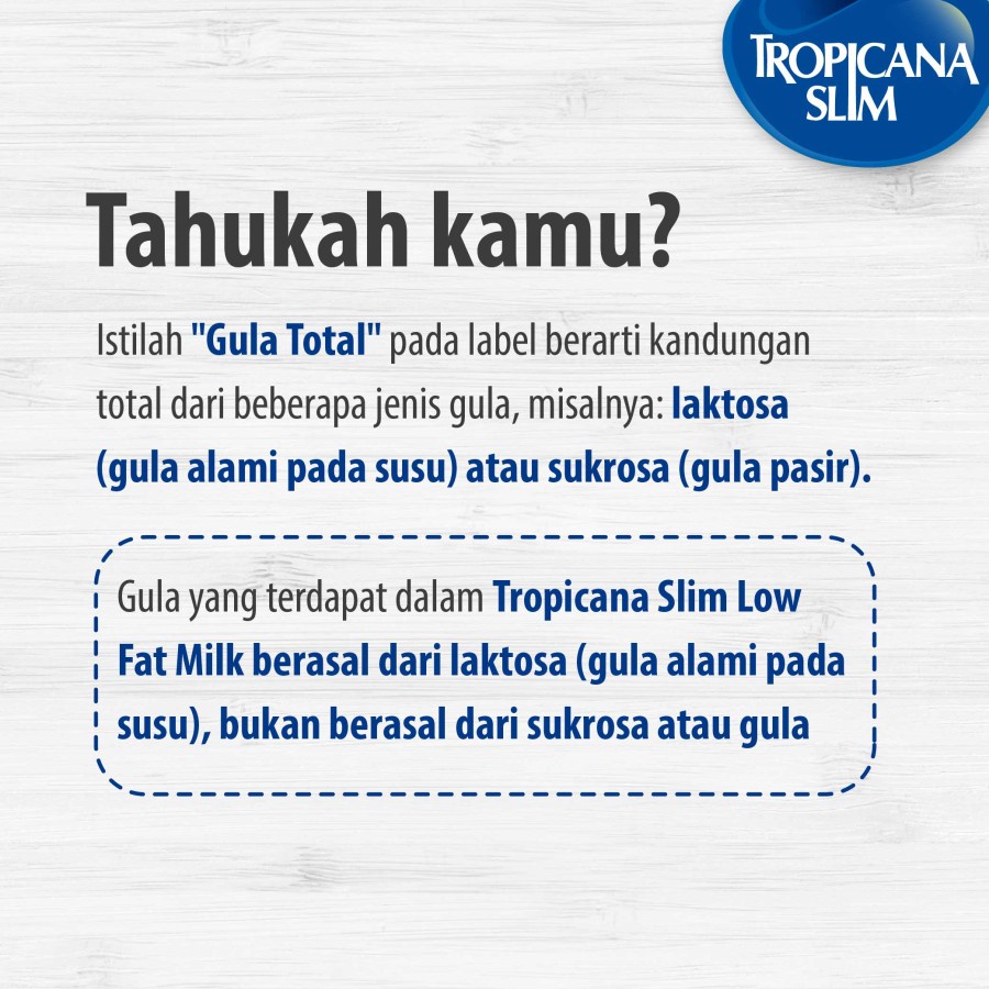 Tropicana Slim Milk Low Fat / Susu Rendah Lemak Vanilla 500 gram