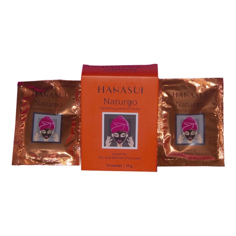 ✿ELYSABETHME✿ (isi10sachet) ⓗⓐⓝⓐⓢⓤⓘ Naturgo hanasui per box masker  komedo peel off mask mud mugwort