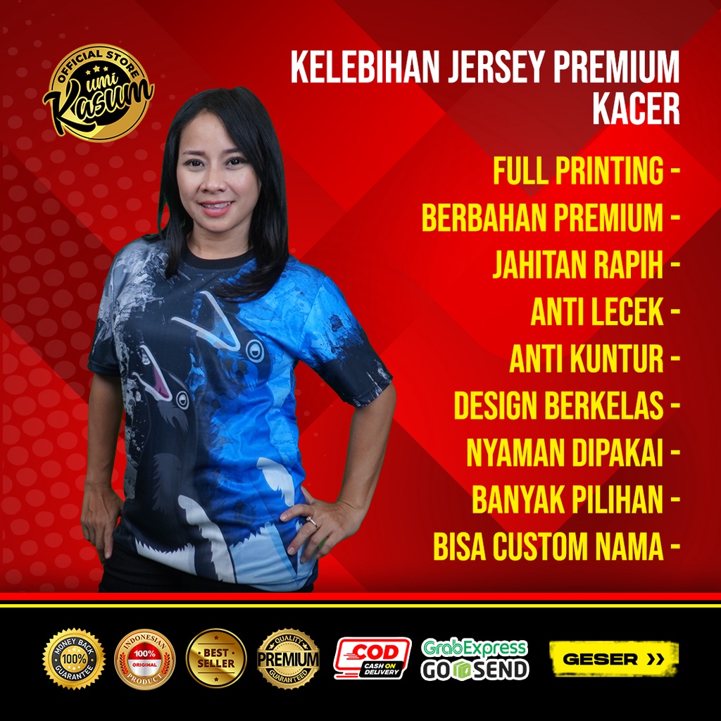 Jersey Kaos Burung Kacer Original Umi Kasum | Nyaman Dipakai