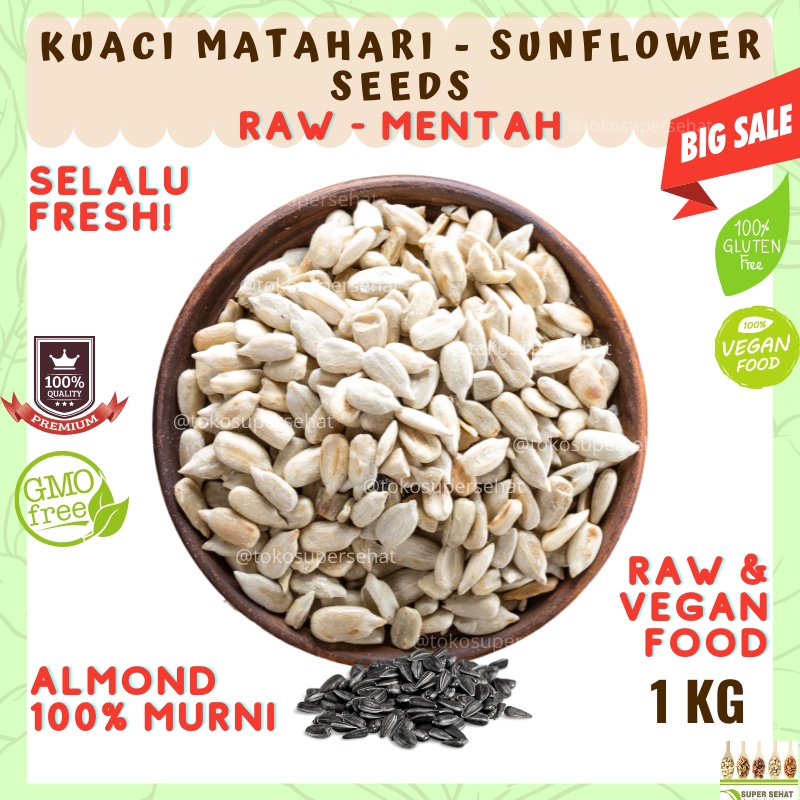 

SUNFLOWER SEED RAW / BIJI BUNGA MATAHARI 1KG