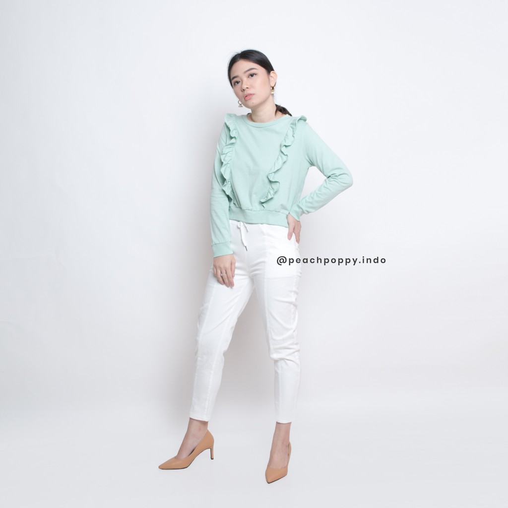 Peach Poppy Ayla Top - Atasan Wanita Kaos Lengan Panjang