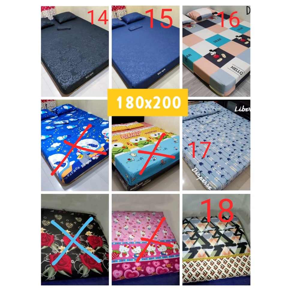 Jual Seprei Sprei Sarung Kasur Perlengkapan Kamar Tidur Dewasa Homemade Besar 180 X 200cm Murah di Makassar